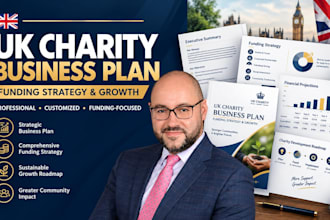 write a UK charity business plan and funding strategy