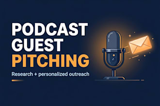 research and pitch podcast hosts to secure guest interviews