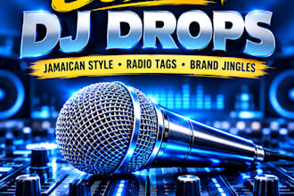 create jamaican style dj drops, radio tags, and brand jingles