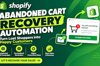 set up shopify abandoned cart recovery automation