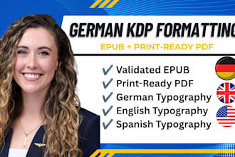 format your german book for amazon KDP, buchformatierung