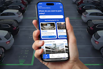 develop a parking finder app with gps maps, booking and payments