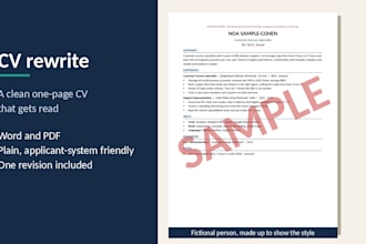 rewrite your resume or CV in clear, simple english