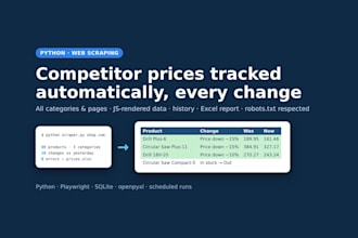 scrape website data into a clean excel or csv file with python