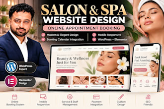 build a salon and spa booking website using wordpress and elementor