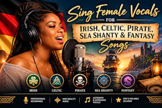 sing female vocals for irish, celtic, pirate, sea shanty, and fantasy songs