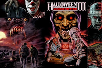 do real 70s 80s retro vintage comic book horror poster gore gothic music album