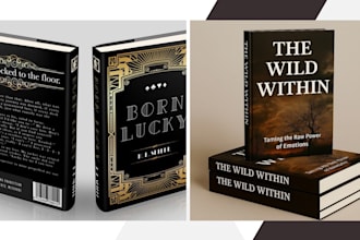 create illustrated book cover, ebook cover design, kindle cover design