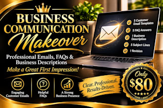 write professional customer email templates and faqs