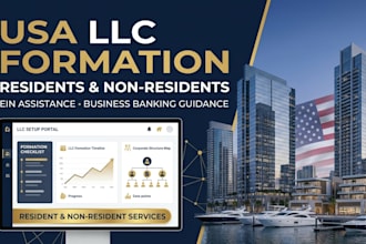 register USA llc for resident and non resident with USA bank account