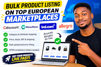 do cdiscount bulk product listing, manomano, bol com, allegro product upload
