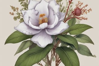 hand paint botanical illustrations