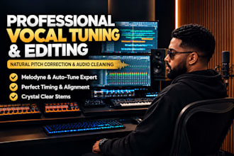 professionally tune, pitch correct, and clean your vocals