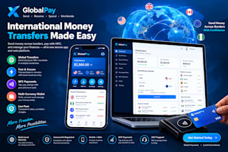 develop international cross border money transfer mobile app, web, nfc payment