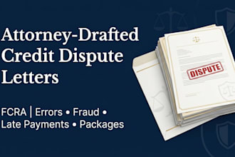 draft a professional attorney credit dispute letter for inaccuracies
