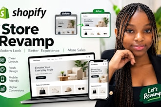 revamp your existing shopify store design and layout