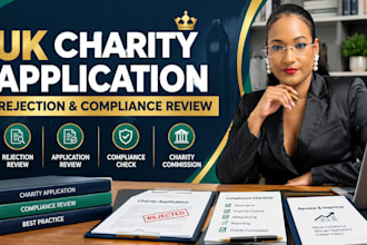 review UK charity application rejection and charity commission compliance