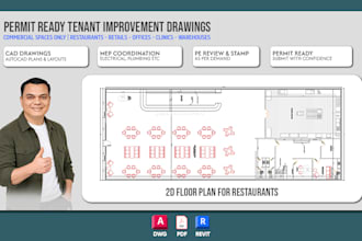 create permit ready tenant improvement drawings for commercial spaces