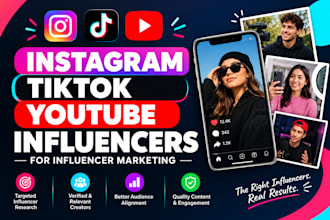 find instagram, tiktok, youtube influencers for influencer marketing