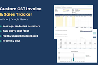 create a custom gst invoice and sales tracker in excel or google sheets