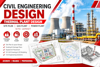design thermal plant, site plan gas and power plan site layout
