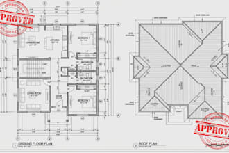 draft 2d house floor plans layout and roof plans with precision