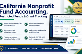 california nonprofit fund accounting restricted funds grant tracking auditready
