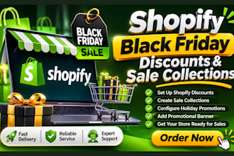 setup shopify black friday discounts sale collections