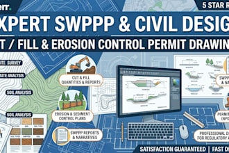design cut fill erosion control swppp permit drawings