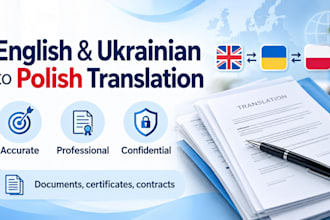 translate english and ukrainian documents to polish