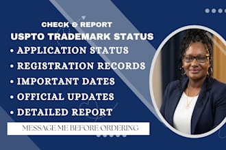 conduct a uspto trademark status search and report