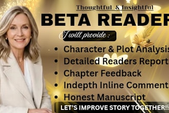 beta read critique fiction manuscript novel feedback