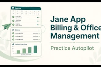 run jane app front desk and billing for chiro, pt, massage, acupuncture