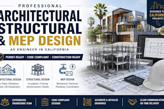 do california engineering, construction and structural drawings, mep solar plans
