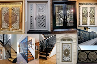 create cnc laser cutting dxf files for gates and railings