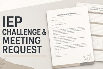 draft a professional iep challenge or meeting request letter