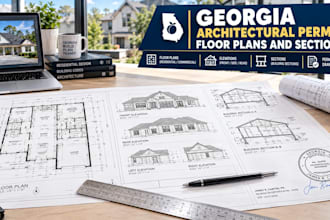 draw georgia architectural permit floor plans elevations and sections