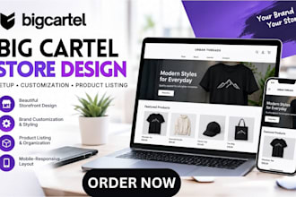 create a professional big cartel store