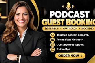 do podcast guest booking, outreach and podcast research