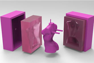 design custom 3d silicone molds, soap, candle, resin, mold ready for 3d printing