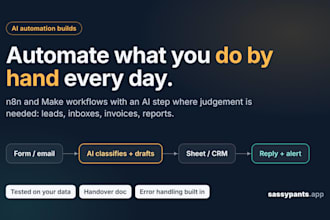 automate your lead follow up, inbox or reports with n8n, make and ai