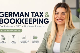 do german tax return, vat, corporate tax, income tax bookkeeping for businesses