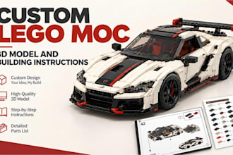 design custom lego moc 3d models with building instructions