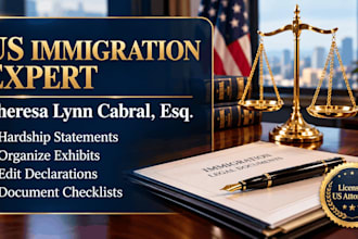 expertly organize and index your immigration evidence and supporting exhibits