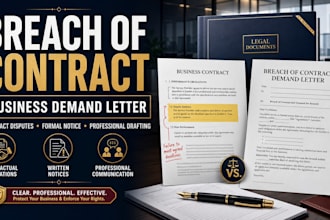 draft a breach of contract demand letter for business disputes