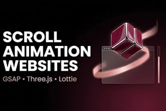 do 3d interactive scroll animation website with gsap and threejs