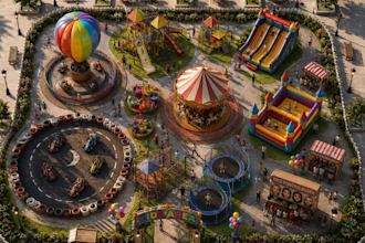 design 3d indoor kids play areas, children play zone, rendering recreation space