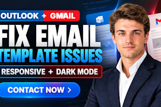 fix outlook gmail HTML email templates responsive layout and dark mode issues
