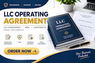 write legal document, llc operating agreement, llc agreement, nda, llc formation