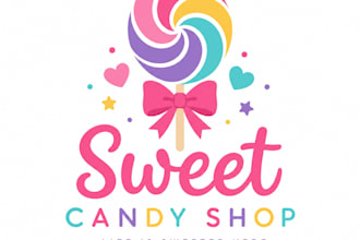 make unique candy shops logo